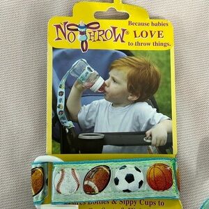Arrow No Throw Baby Bottle and Sippy Cup Tether, - sports - blue